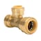 Quickfitting 3/4in Push-to-Connect x 1/2in Push-to-Connect x 1/2in Push-to-Connect Brass Reducing Tee Fitting LF815R - alternate 2